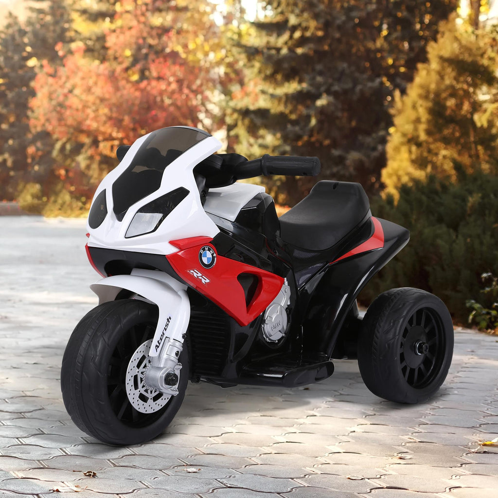 Moto électrique enfants, 3 roues sous licence BMW S1000 RR, 6V et 2,5 Km/h, voiture électrique enfants avec effets lumineux et sonores, moto enfant, charge max. 20 kg, rouge-9