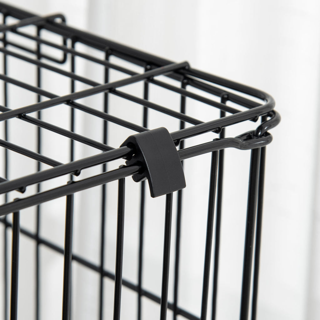 Cage pour petits animaux roulante 3 plates-formes démontables 3 rampes plateau inférieur amovible métal PP 81,2 x 52,7 x 114 cm noir-8