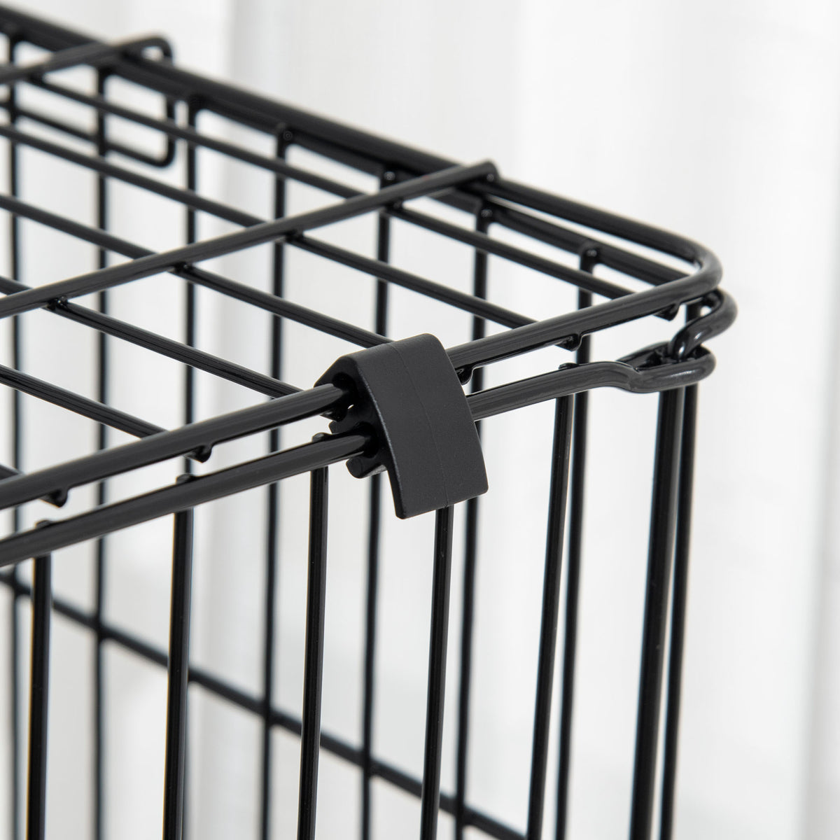 Cage pour petits animaux roulante 3 plates-formes démontables 3 rampes plateau inférieur amovible métal PP 81,2 x 52,7 x 114 cm noir-8