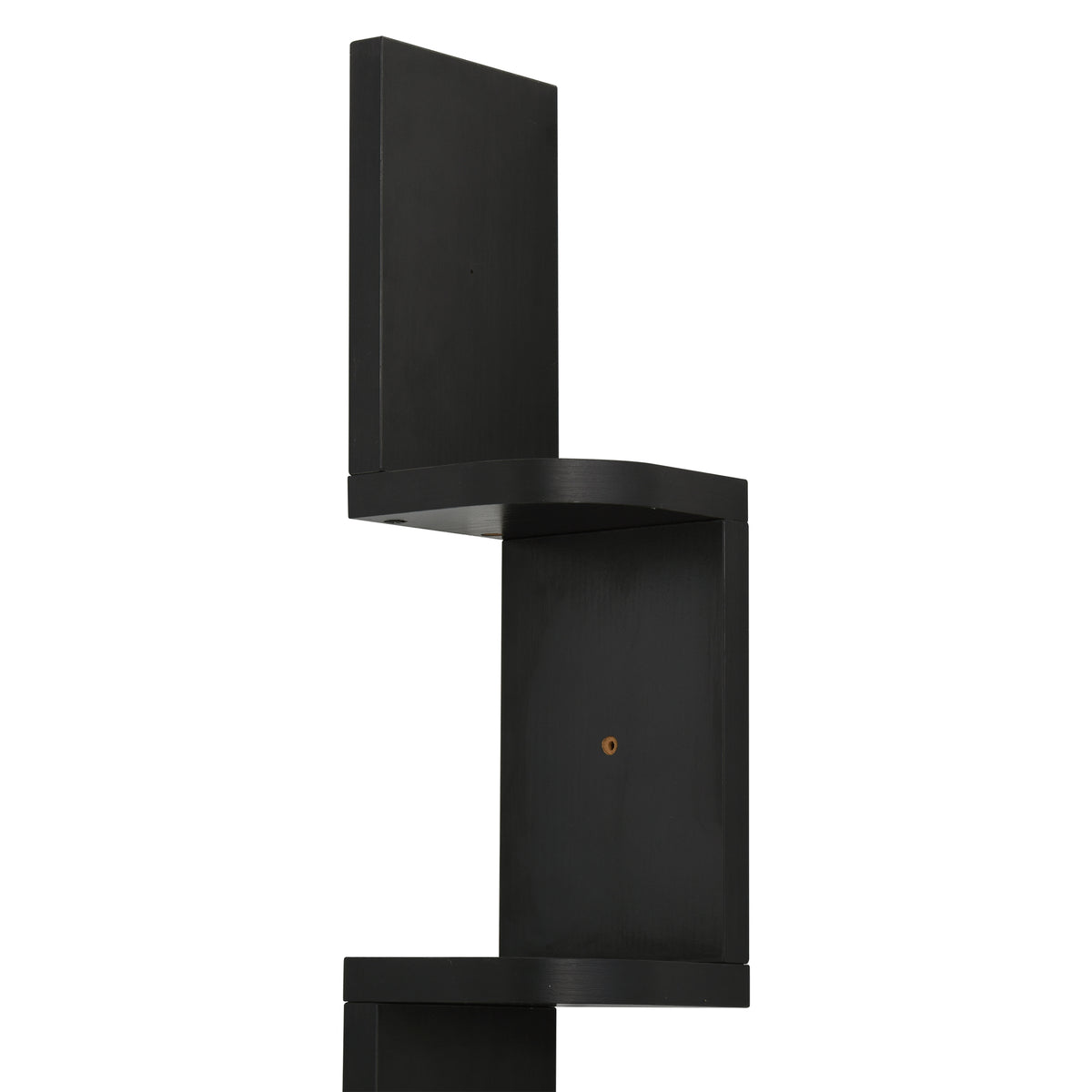 Étagère d'angle Murale à 5 Niveaux Hauteur 120 cm Forme de Zigzag en Bois Noire-6