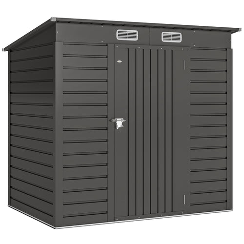 Abri de jardin 2,3m² - pour Outils - cabanon Porte verrouillable - dim. 191L x 130P x 166,5-183H cm - acier-0