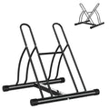 Râtelier 2 vélos modulable dim. 54L x 60l x 57H cm acier époxy noir-0