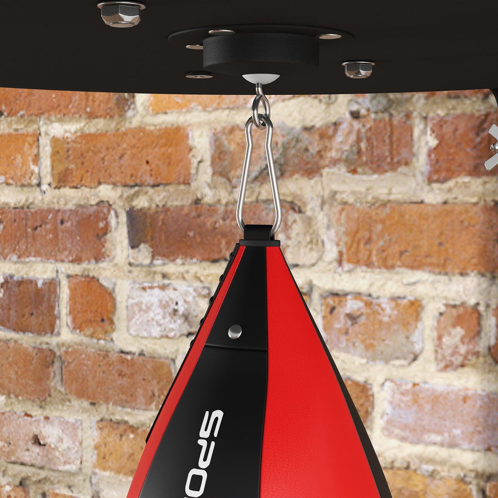 Plateforme murale avec poire de vitesse sac de frappe pour entraînement de boxe, hauteur ajustable pivotant à 360°-7