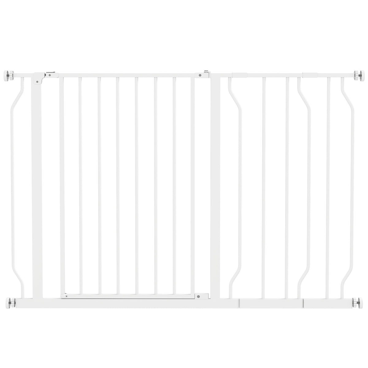 Barrière de sécurité barrière pour animal domestique longueur réglable dim. 75-115L x 76H cm blanc-0