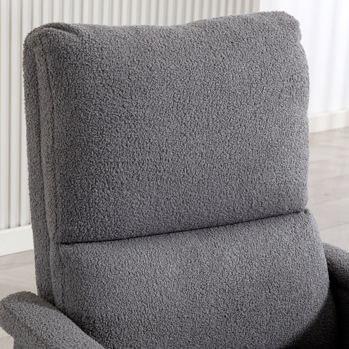 Fauteuil de massage inclinable, fauteuil de relaxation, dossier réglable, large assise, repose-pied, 69x84x99cm, gris-8