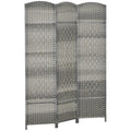 Paravent intérieur en bois 3 panneaux séparateur de pièce pliable pour salon chambre 135 x 180 cm gris-0