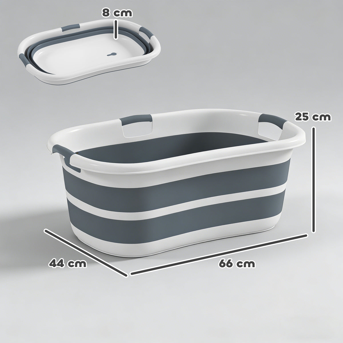 Baignoire pour Chien, Baignoire Pliable et Portable avec Trou de Drainage, pour Petits Chiens et Chiots, Gris-2
