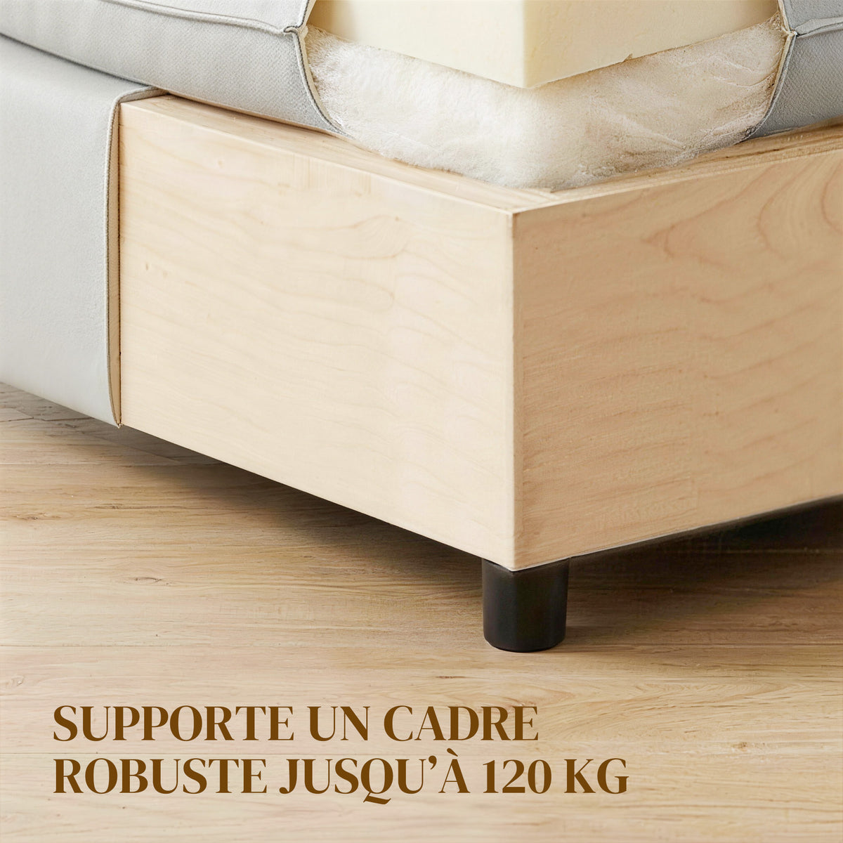 Repose pied salon carré, ottoman avec pieds en plastique, pouf salon pour chambre à coucher, entrée, 75x75x40 cm, gris-4