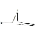 Laisse de Vélo pour Chien 180 cm en Inox , Fixation Rapide, Ressort Amortisseur, Sangle Ajustable, Argent-0