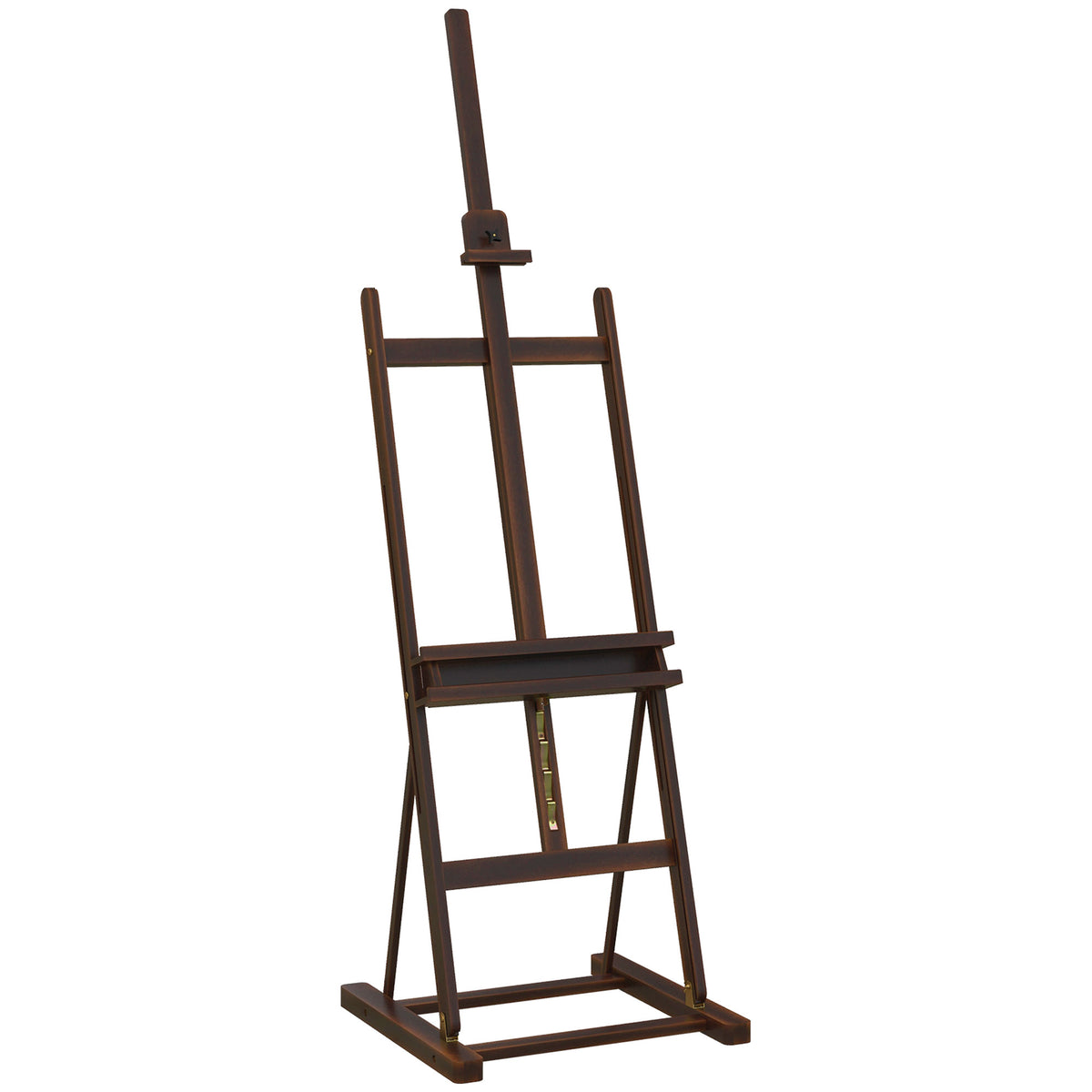 Chevalet en bois hauteur réglable 171-230cm Chevalet Peinture avec rangement inclinaison réglable 80° max. marron-0