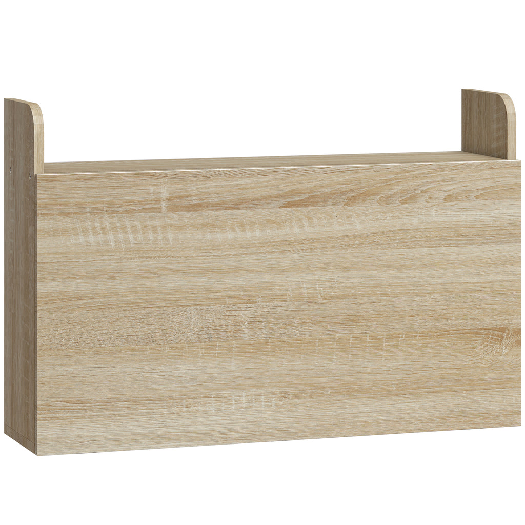 Bureau suspendu table murale table d'ordinateur murale et tablette rabattable avec rangements - 77 x 20 x 51 cm-0