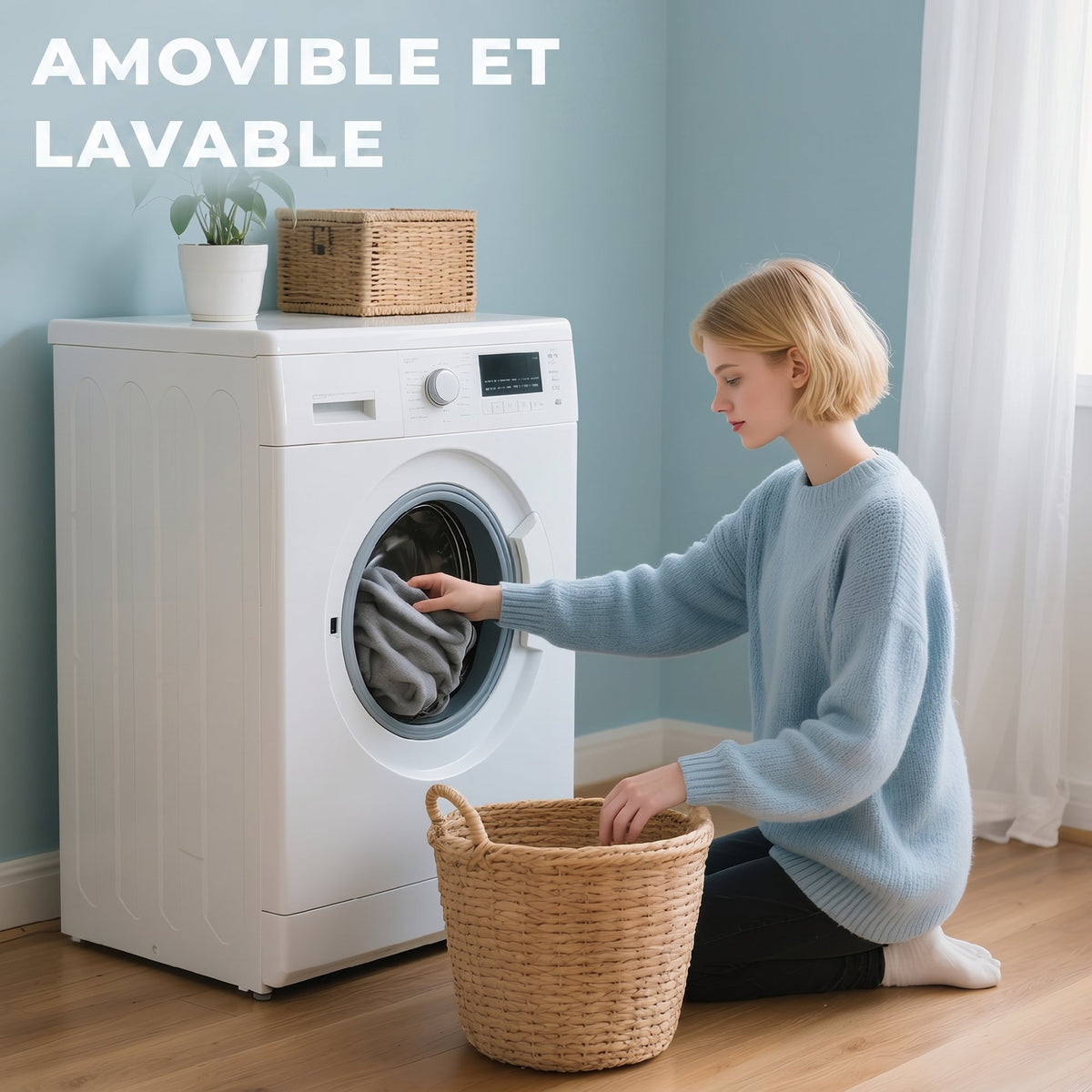 Lit de Bureau pour Chat Rotation de 360° et Hauteur Réglable, Lit pour Chat Lavable avec Balle Jouet,  35x35x48cm, Gris-6
