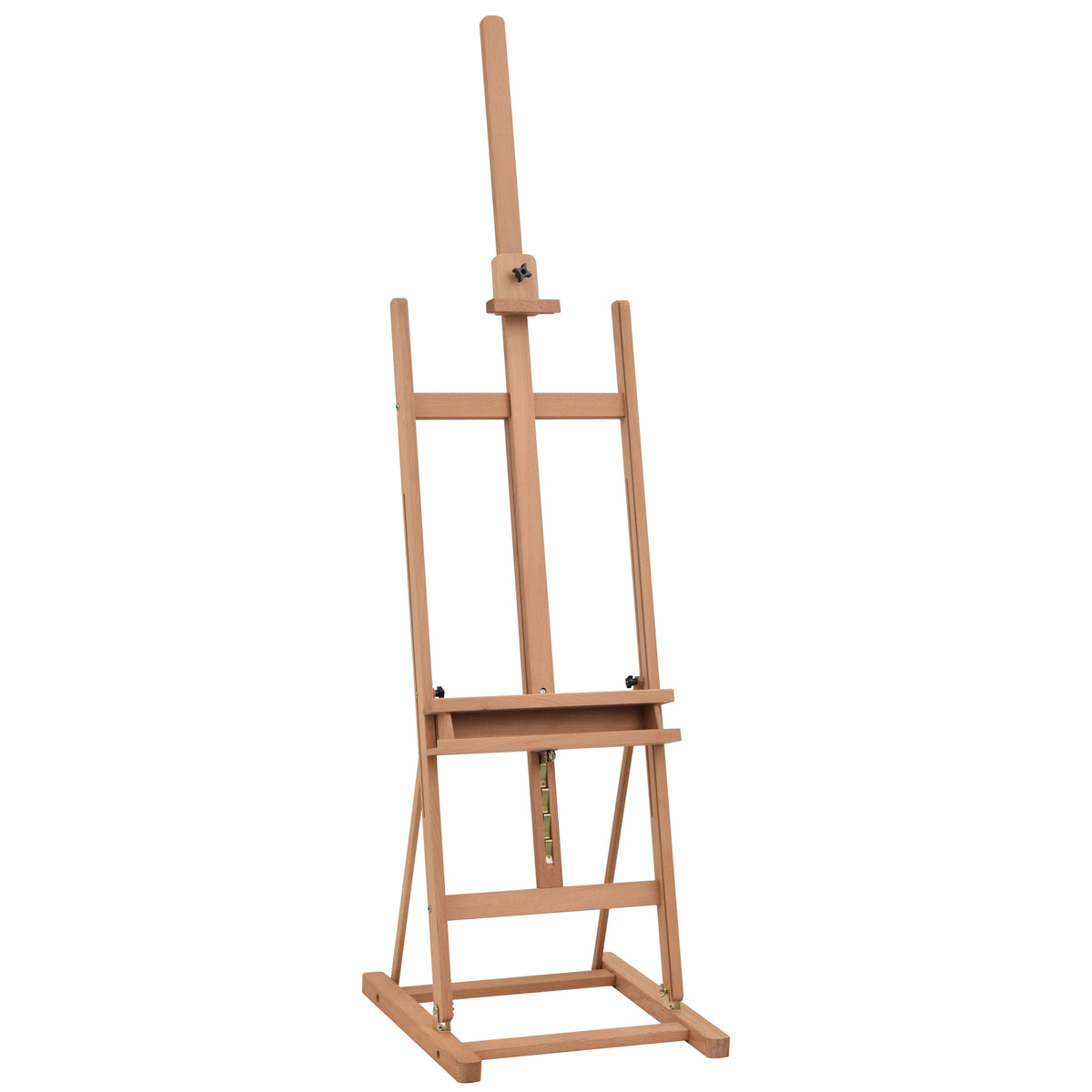 Chevalet en bois hauteur réglable 171-230cm Chevalet Peinture avec rangement inclinaison réglable 80° max. bois naturel-0