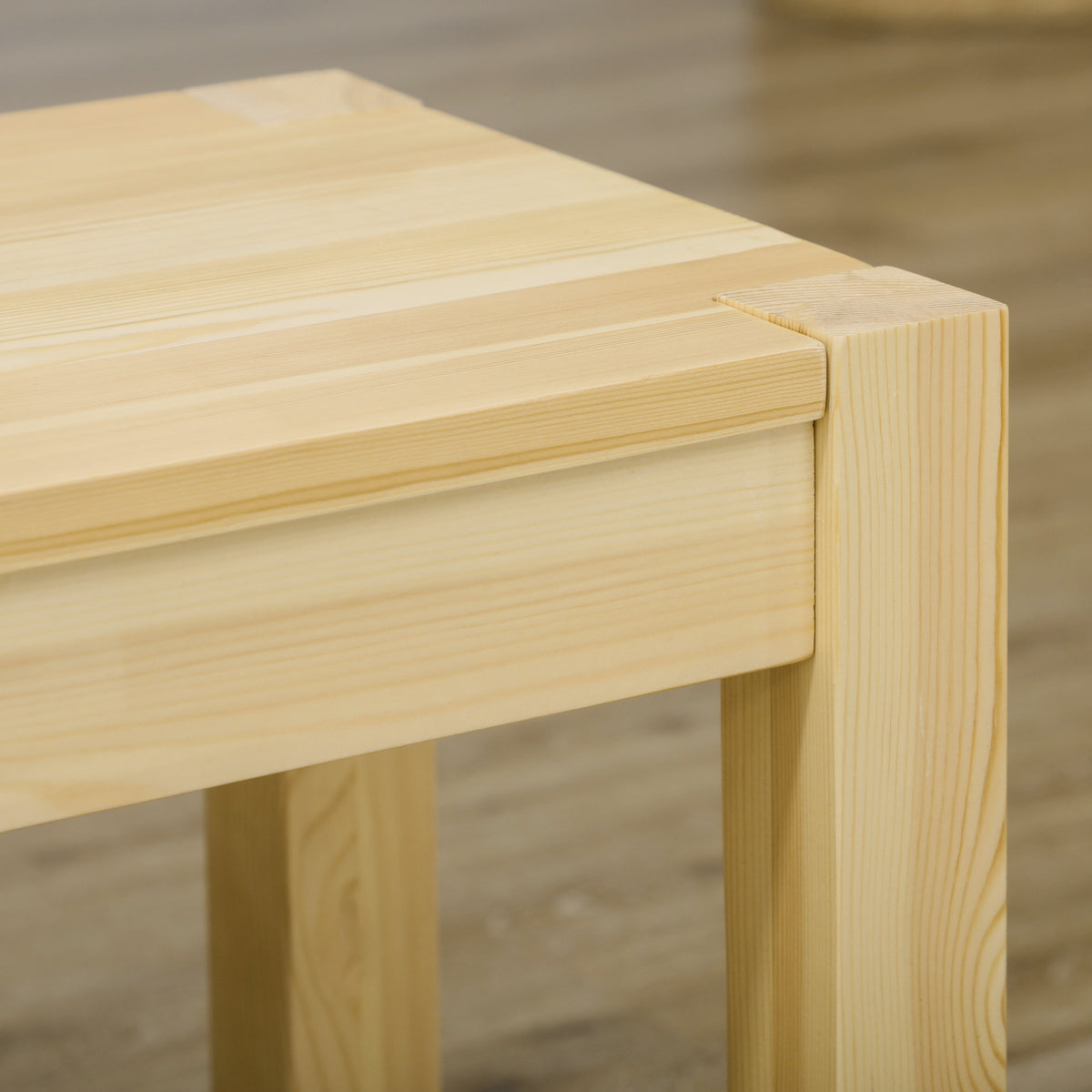 Banc de cuisine en bois massif 3 places, banc de salle à manger, charge 330 Kg, 150 x 33 x 45 cm, bois naturel-7