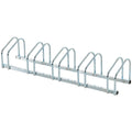 Râtelier 5 vélos range-vélos support de rangement pneu 65 mm sol ou mural pour VTT enfants BMX 145 x 33 x 27 cm acier argent-0