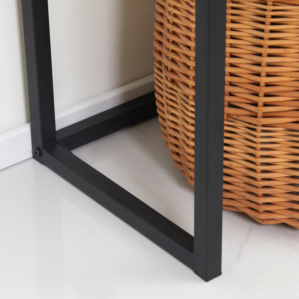 Console meuble, table console avec tiroir et pieds en acier, pour salon, entrée, couloir, 80 x 30 x 76 cm, marron-8