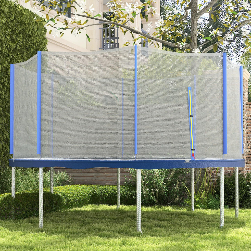 Filet de remplacement pour trampolines Ø 366 cm 8 poteaux droits filet de sécurité pour trampolines, entrée zippée-1
