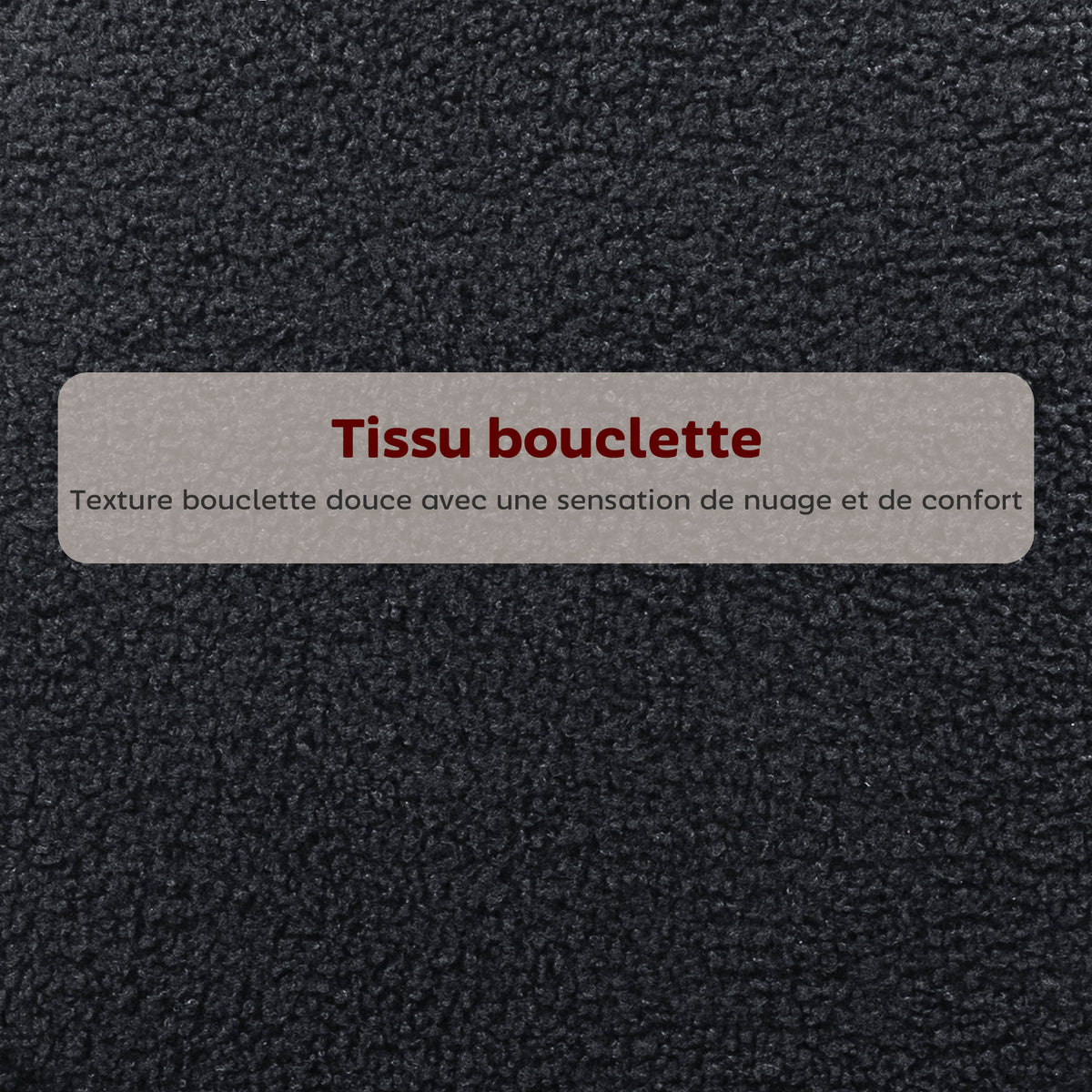 Lot de 2 tabourets de bar en tissu bouclette, chaises de bar avec dossier courbé, repose-pieds, 49x52x95cm, noir-4