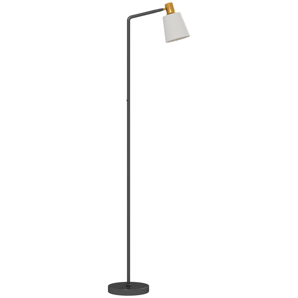 Lampadaire sur Pied Salon à Tête Rotative à 350°, Lampe sur Pied Moderne avec 3 Températures de Couleur, Noir-0