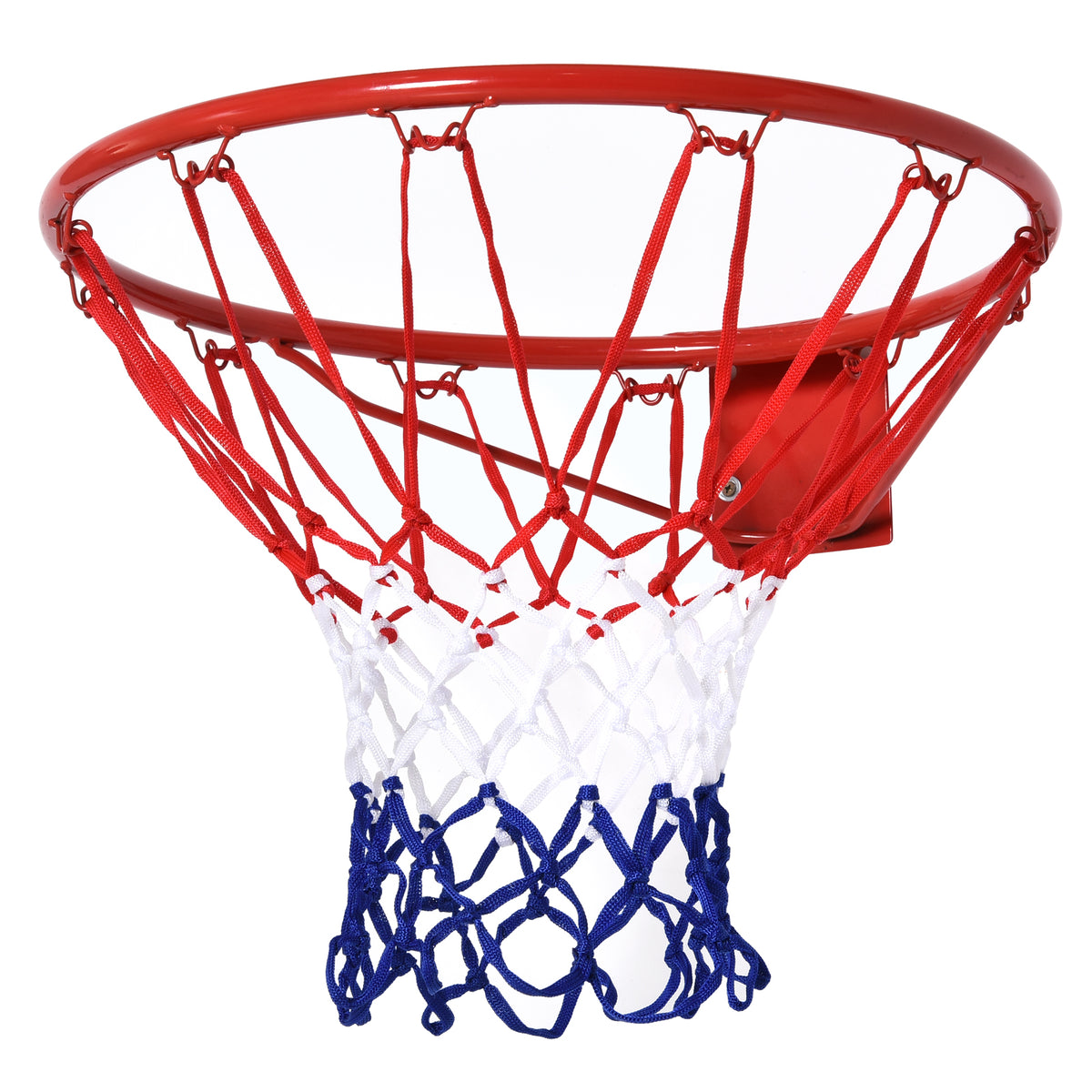 Panier de basket, anneau de basketball avec filet, suspendu mural intérieur et extérieur,  Ø 46 x 46 cm, rouge-0