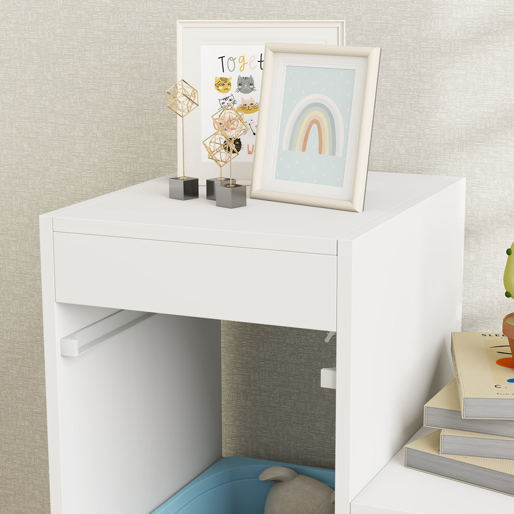 Meuble de rangement pour jouets des enfants avec 6 bacs amovibles, 3 niveaux de rangement, 96 x 38,5 x 90, multicolore-8
