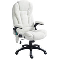 Fauteuil de bureau massant et chauffant hauteur réglable, dossier inclinable et télécommande filaire, pivotant à 360°-0