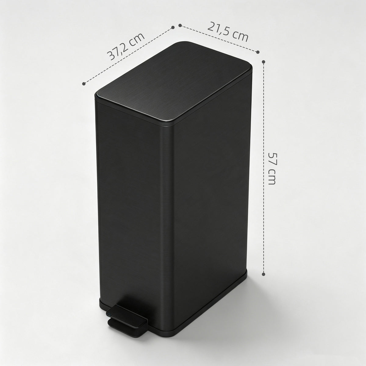 Poubelle de Cuisine 20L en Acier Inoxydable, Couvercle à Fermeture Douce, Compacte avec Seau Intérieur Amovible, Noir-2