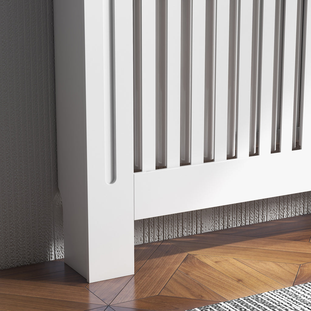 Cache-radiateur couverture radiateur Design couverture radiateur Panneau Cabinet 112L x 19l x 81H cm MDF Blanc-8