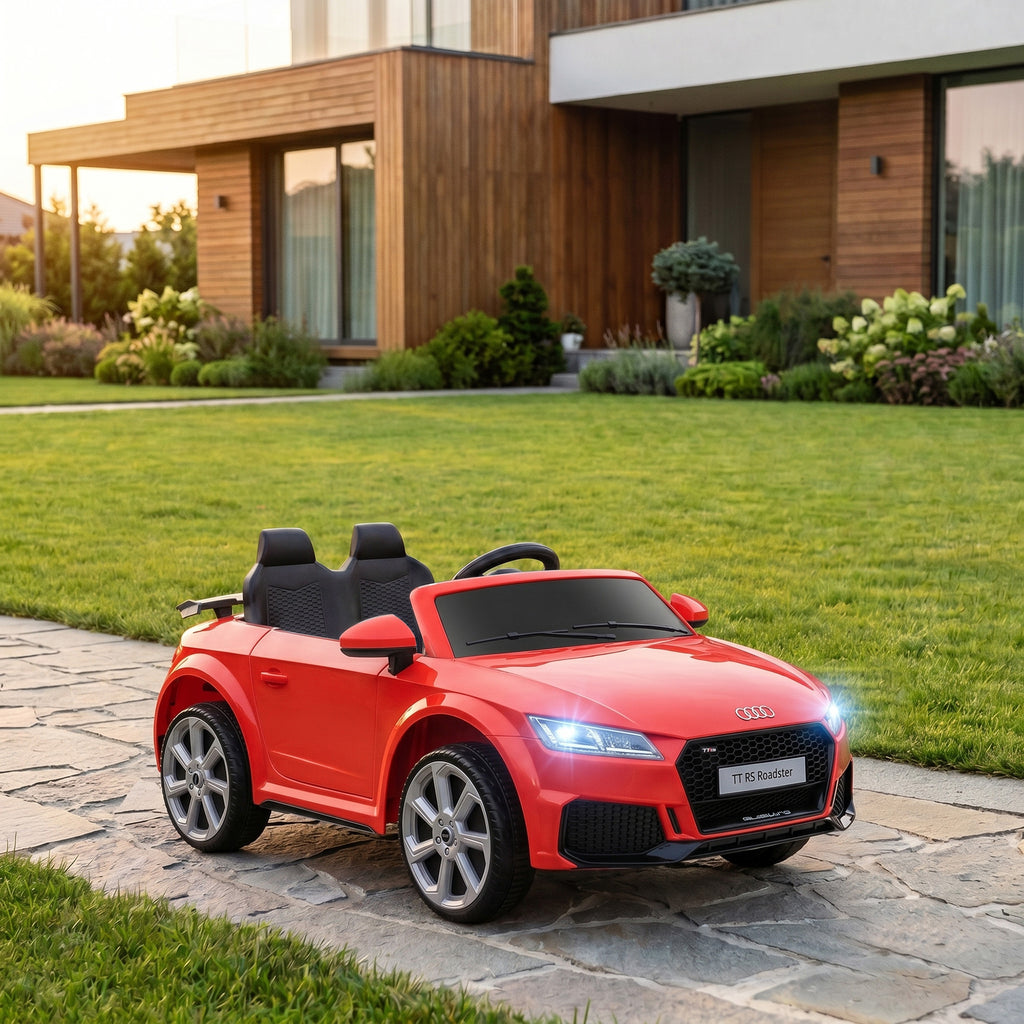 Véhicule électrique Enfant TT RS 12 V 30 W V. Max. 3 Km/h télécommande Effets sonores + Lumineux Rouge-1