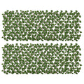 Lot de 2 haies artificielles Treillis Extensible - Brise-Vue végétale Feuillage réaliste, 2 x 1 m-0