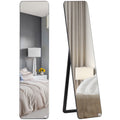 Miroir sur Pied et Mural rectangulaire dim. 37L x 43l x 156H cm MDF Aspect Noir-0