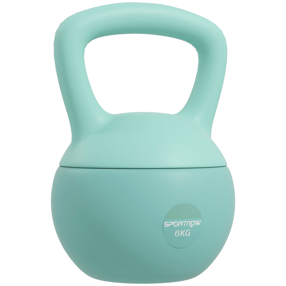 Kettlebell 6 kg haltère avec poignée antidérapante pour fitness musculation cardio, 19 x 19 x 28 cm vert-0