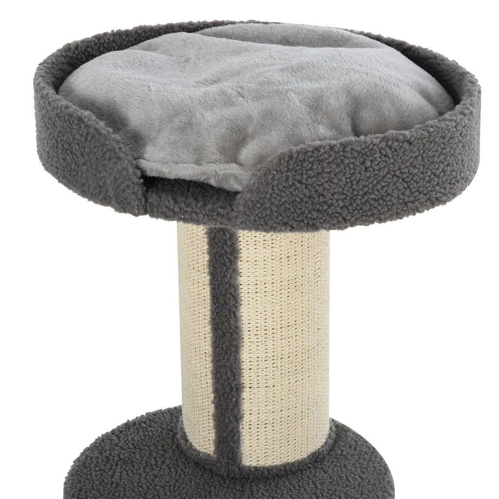 Arbre à chat, arbre à grimper griffoir pour chat, tissu bouclette, centre d'activités 2 plate-formes gris-7