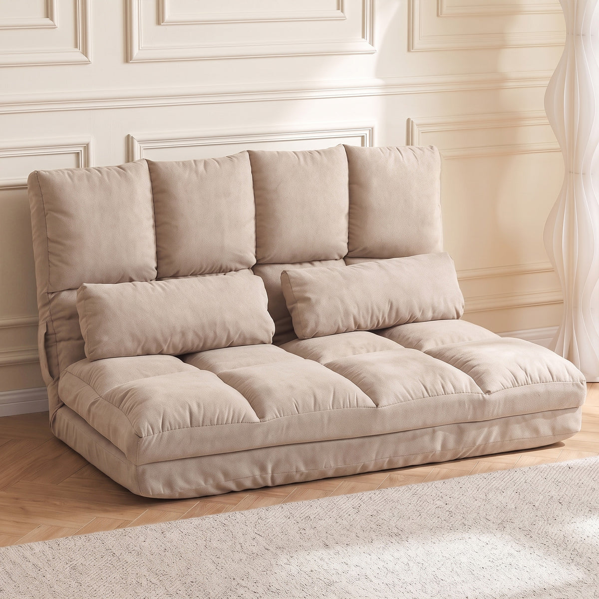 Chauffeuse Matelas d'appoint Pliant - Fauteuil Convertible - Inclinaison Dossier réglable 14 Positions - 2 Coussins-1