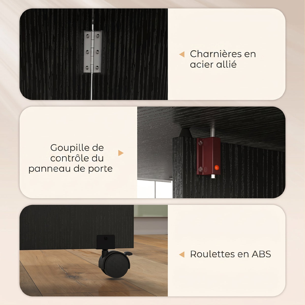 Table à Manger Pliante, Table de Cuisine Extensible pour 2 à 4 Personnes, 2 Abattants, 120 x 72 x 75 cm, Noir-5