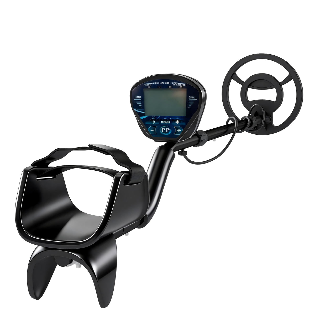 Détecteur de métaux pour adultes, bobine de recherche étanche IP68 avec écran LCD, détecteur d'or à 3 modes avec pelle-0