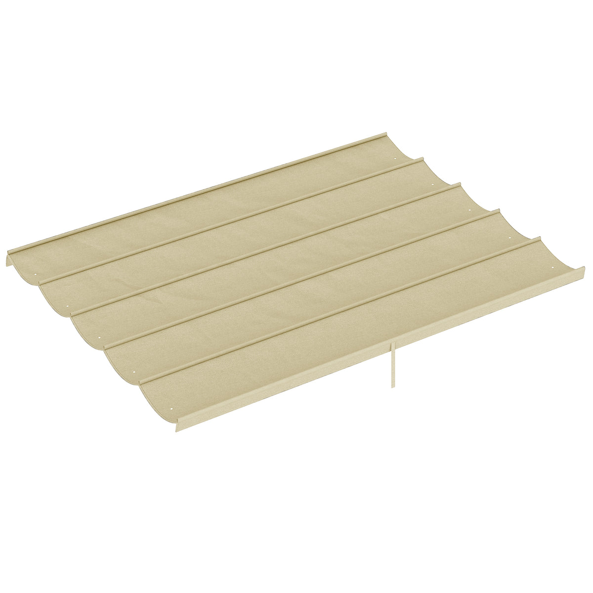 Toile de toit pour pergola tonnelle rétractable de 4 x 3 m - toile uniquement 350 x 260 cm beige-0