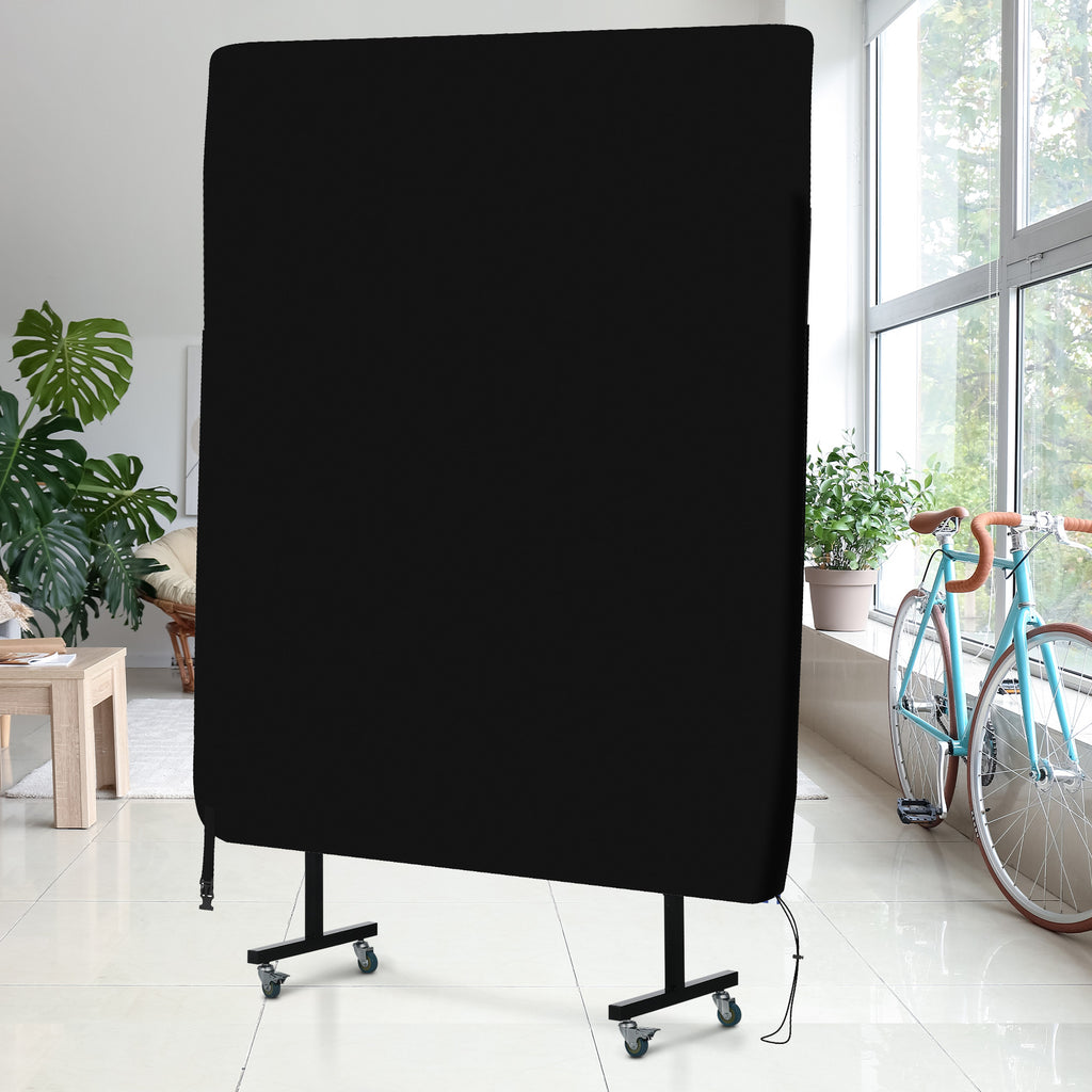 Housse de table de tennis de table ping-pong avec fermeture éclair anti-UV et housse imperméable Noir-1