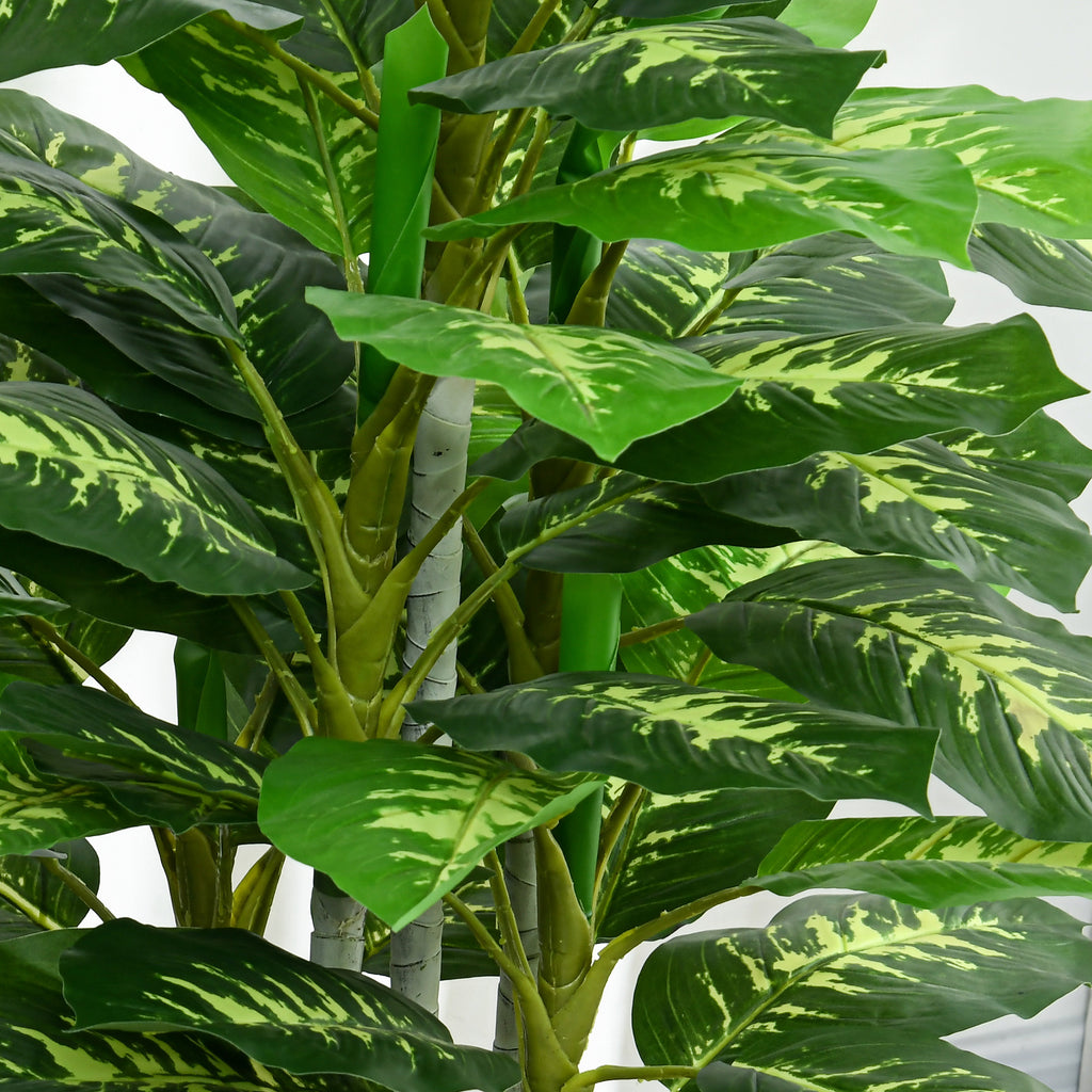 Plante artificielle calathea hauteur 120 cm pot ciment 53 feuilles - intérieur-7