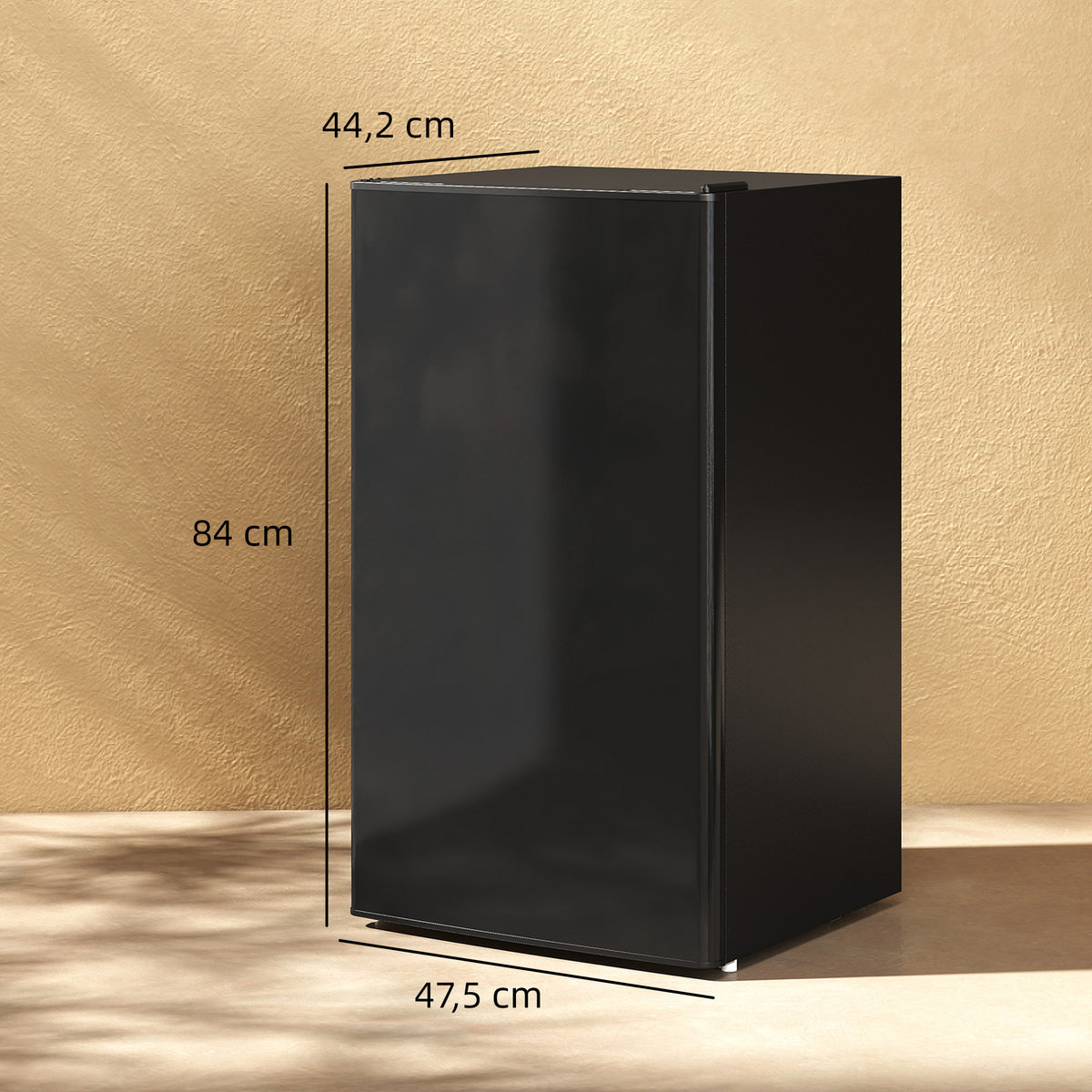 Réfrigérateur congélateur petit réfrigérateur 91 L étagères modulables design sous-comptoir 47,5 x 44,2 x 84 cm noir-2