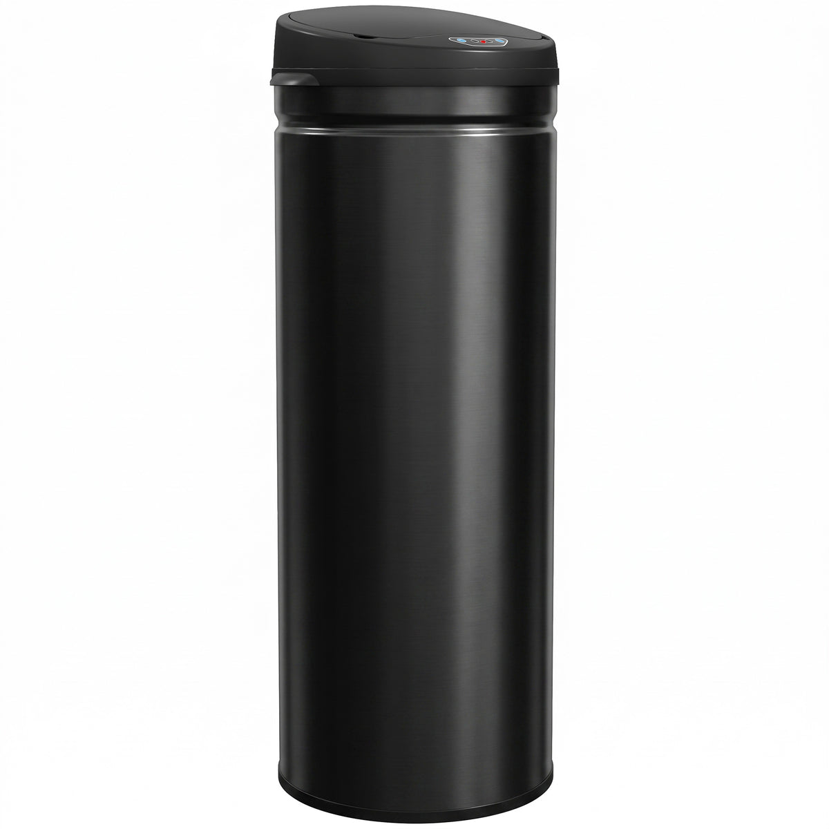 Poubelle cuisine automatique 50L acier inoxydable, poubelle à couvercle à fermeture en douceur, 30,5x30,5x85cm, noir-0