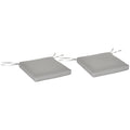 Lot de 2 Coussins de Chaise Fauteuil de Jardin Coussins d'assise déhoussables Rembourrage 5 cm Polyester Gris clair-0