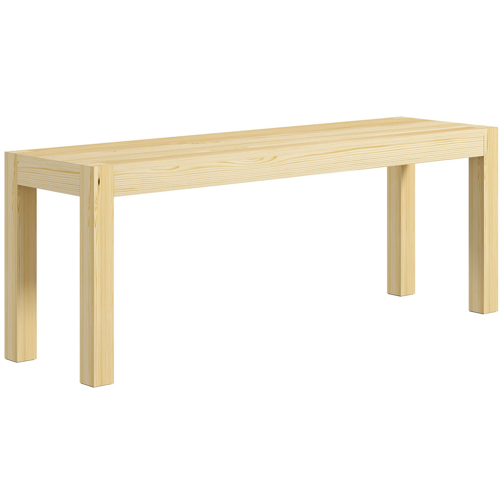 Banc de cuisine en bois massif 2 places, banc de salle à manger, charge 240 Kg, 120 x 33 x 45 cm, bois naturel-0
