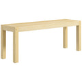Banc de cuisine en bois massif 2 places, banc de salle à manger, charge 240 Kg, 120 x 33 x 45 cm, bois naturel-0