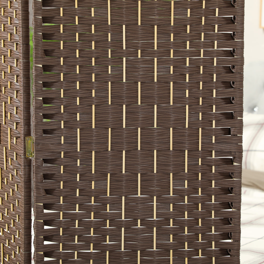Paravent intérieur en bois 3 panneaux séparateur de pièce pliable pour salon chambre 135 x 180 cm marron-7