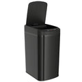 Poubelle de Cuisine Automatique 12 L en Acier Inoxydable, Poubelle à Capteur avec Couvercle, 28 x 22 x 41 cm, Noir-0