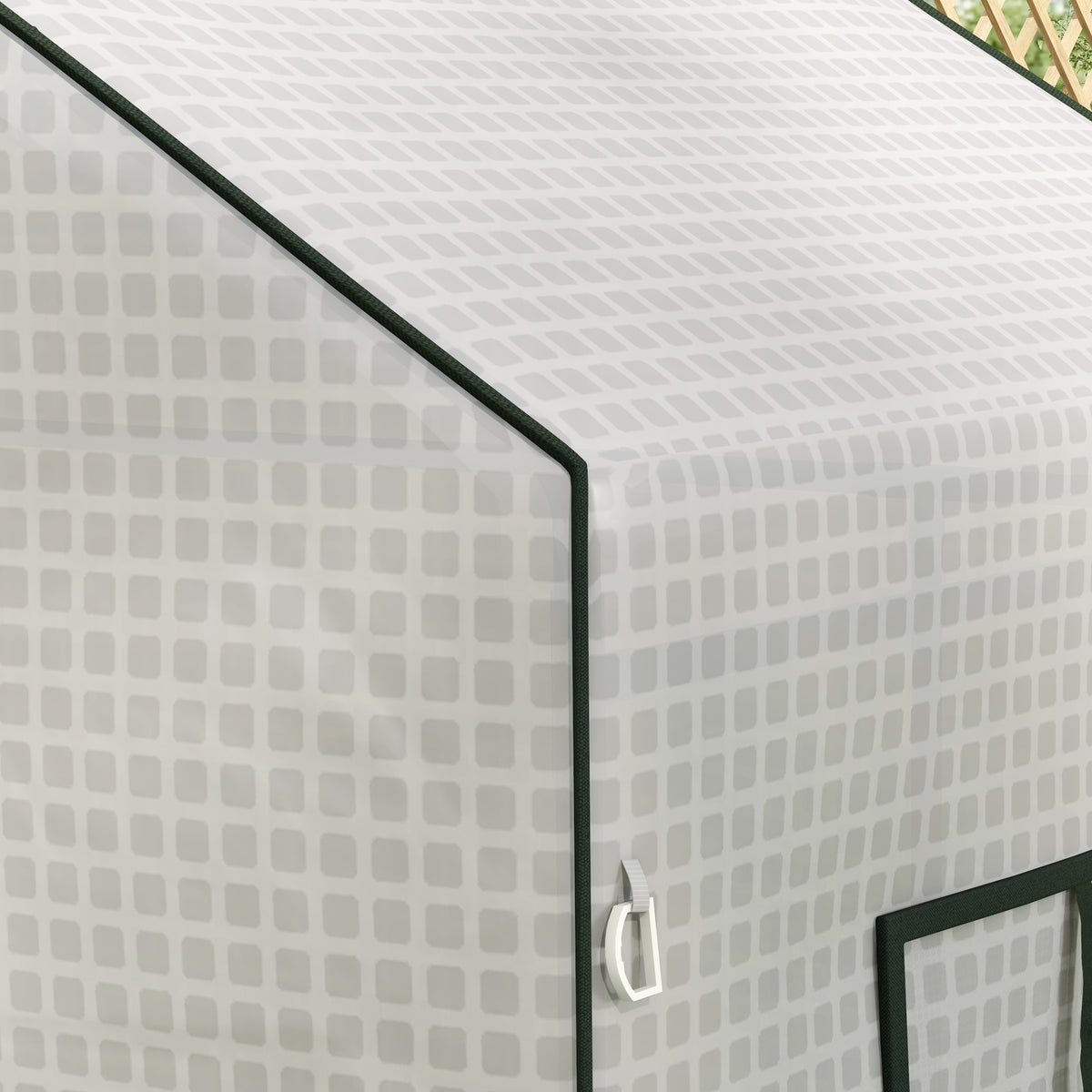 Bâche de remplacement pour serre de jardin 140 x 73 x 190 cm avec fenêtre, porte anti-UV pour le jardin - Blanc-8