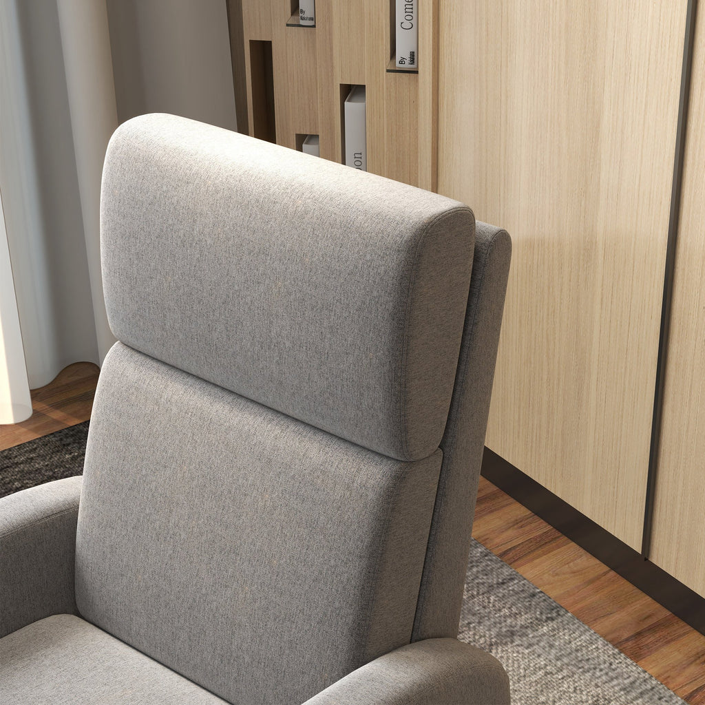 Fauteuil relax inclinable jusqu'à 160° manuellement avec repose-pieds intégré, charge max. 120kg, grand confort, gris-9