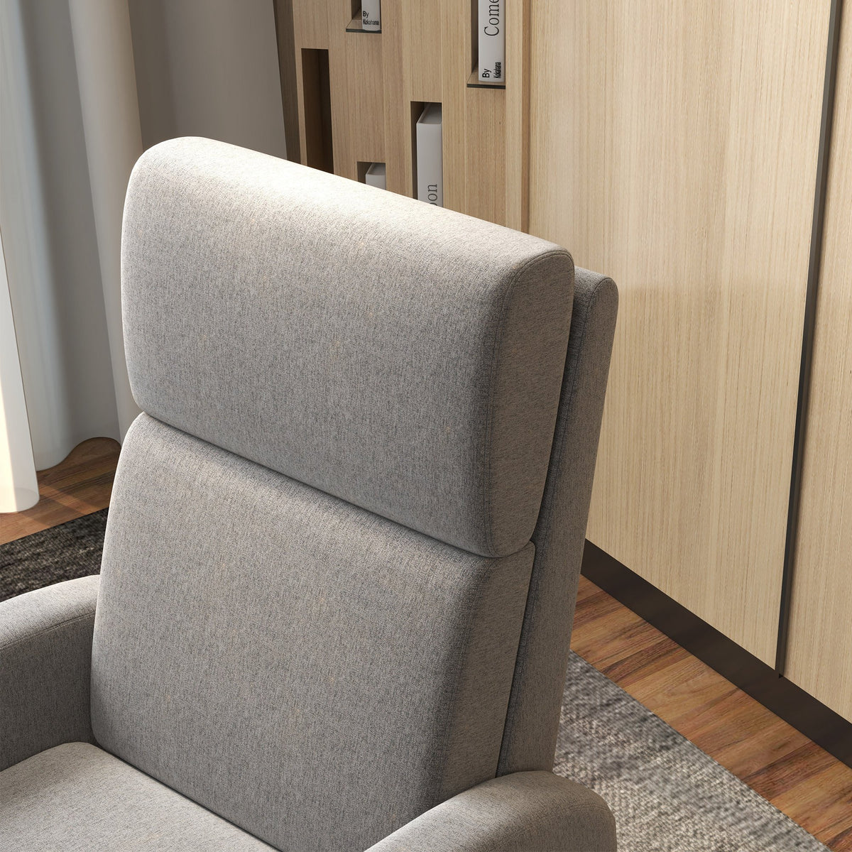 Fauteuil relax inclinable jusqu'à 160° manuellement avec repose-pieds intégré, charge max. 120kg, grand confort, gris-9
