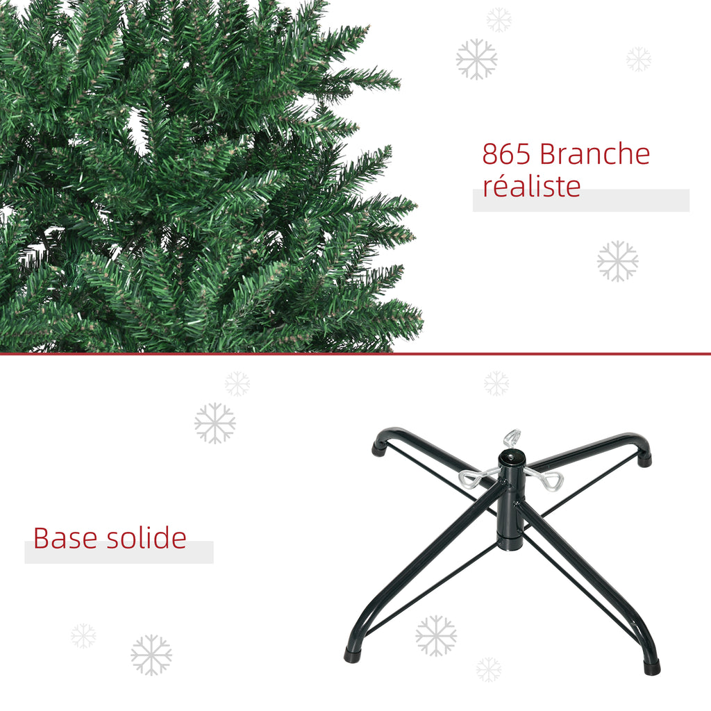 Sapin de Noël Artificiel 210H cm 865 Branches épines Imitation Nordmann Grand réalisme Vert-4
